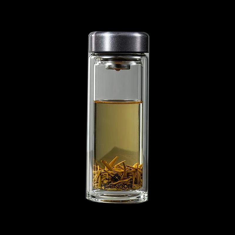 Xinuo N-6568 Double-Wall Glass Tea Infuser Bottle