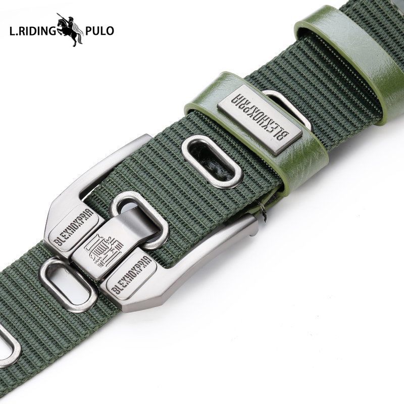 Nylon Canvas Thickened Belt Men's Overalls Belt Pin Buckle Outdoor Leisure Youth Versatile Belt