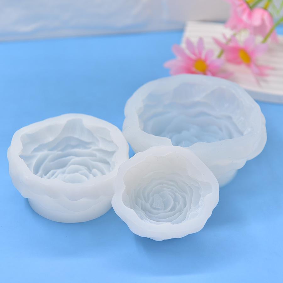 Pfingstrose Silikonformen - Groß, Mittel & Klein für Seife, Fondant & DIY Kerzen