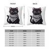 Cute Cat Wearing The Keffiyeh Pillowcase Soft Fabric Cushion Cover Gift Throw Pillow Case Cover Home Zipper 45*45cm
