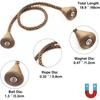 2 Pack Magnetic Curtain Tiebacks Rope Modern Handmade Curtain Tie Backs Decorative Drapes Weave Holdbacks for Window Décor