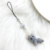 Y2K Cartoon Flocking Cat Mobile Phone Lanyard Cute Cat Phone Chain Keychain Pendant Cell Phone Strap Earphone Camera Chain