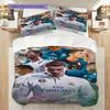 Cristiano Ronaldos Passion Field Three-piece Set (1 * Duvet Cover + 2 * Pillowcase, Without Core) 2D Flat Bedding Set Duvet Cover and Pillowcase