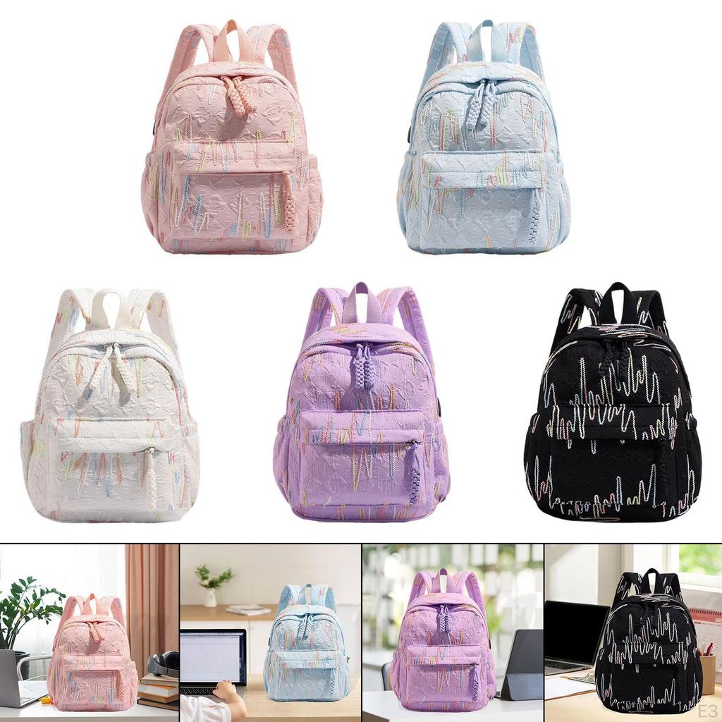 Children's Backpack Spacious Design Weave Zipper Rucksack for Early Education