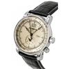 Zeppelin 100 Years GMT Leather Strap Champagne Beige Dial Quartz 76405 Men's Watch