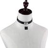 Harajuku Geometric Square Choker, Block Pendant PU Leather Short Clavicle Necklace