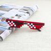 Square Glasses, Two-Dimensional Acting Artifact Sunglasses, Coded Rectangular Pixel Glasses Douyin Kuaishou