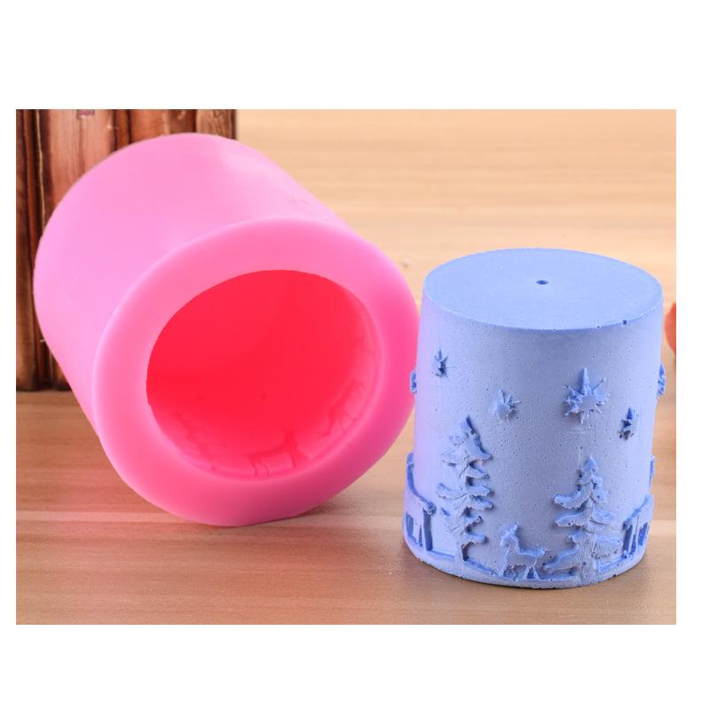 

Рождественские товары Инструменты для изготовления рождественских свечей Ароматизированная силиконовая форма для свечей Рождественская буква Цилиндрическая свеча Украшение Декор