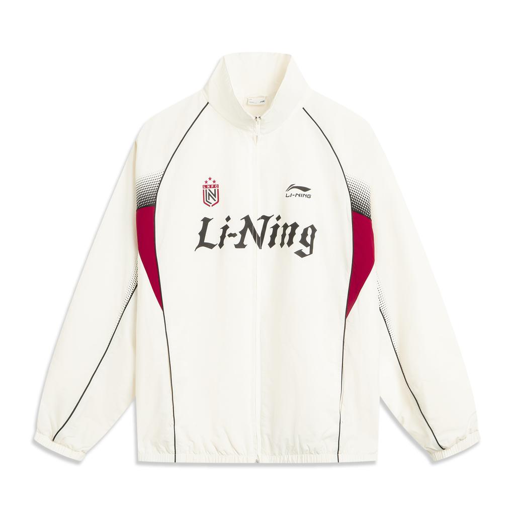 Li Ning Sports Lifestyle Series Casual Retro Color Block Stand Collar Zipper Windbreaker Unisex Outerwear Off-White AFDVE97-2