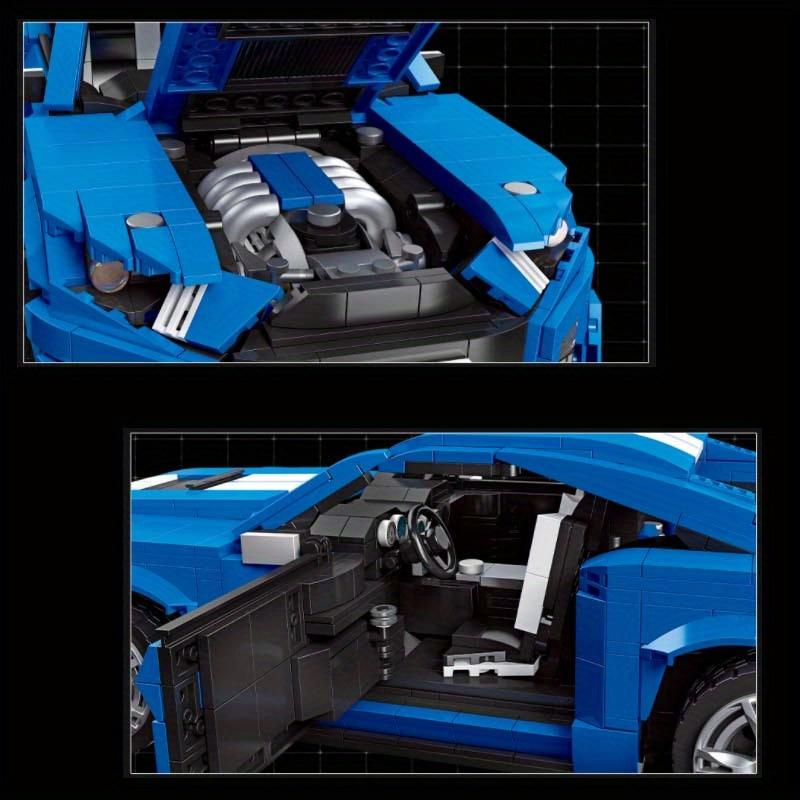 1494 Stück 1:14er Maßstab Sportwagen Bausteine Schreibtischdekoration Supercar Steine Modell Display Sammlung Kreative Geschenke Für Jungen