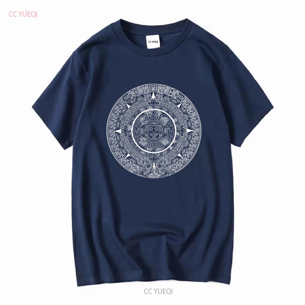 Koszulka z Kalendarzem Majów Sztuka Bogowie Azteków Meksykański Obraz Historyczny Y2K Historyczny Nerdy z długim lub krótkim rękawem vintage Prana