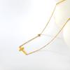 Minimalist Cross Pendant Necklace, Lightweight Luxury Choker, Elegant and High-end Stainless Steel Accessory for Women