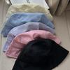 Solid Color Bow Bucket Hat Sunscreen Canvas Basin Hat Travel Bowknot Fisherman Hat  Famale