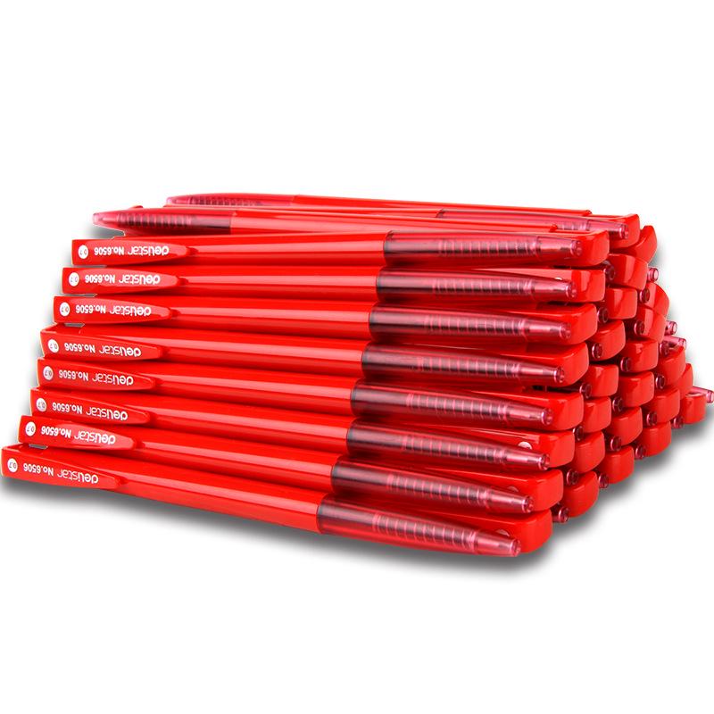 Deli 0.7mm Blue Click-Type Ballpoint Pen for Students and Office Use
