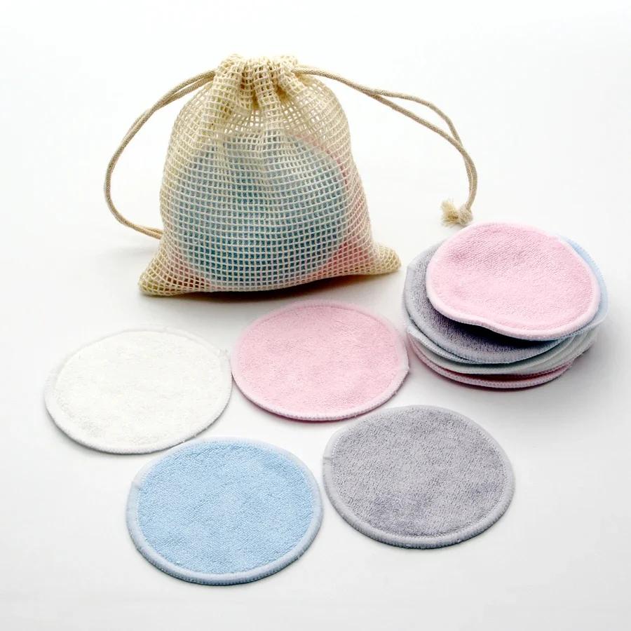 12PCS Reusable Rounds Makeup Remover Pads for All Skin Types Facial Cleansing Skincare Pads with Laundry Bag Beauty Essentials