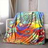 1pc Goku, Saiyan Blanket Lightweight Flannel Blanket Throw Blanket For Sofa, Bed, Travel, Camping, Livingroom, Office, Couch