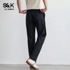Baleno Men's S&K Tencel Blend Casual Straight Pants