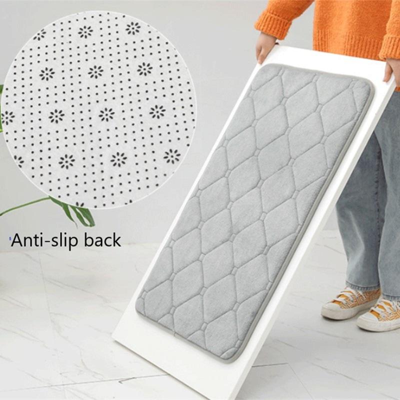 Memory Foam Bath Mat Bedside Mat Shower Mat Machine Washable Bathroom Rug Soft Super Absorbent Quick Dry Bathmat Floor Rugs