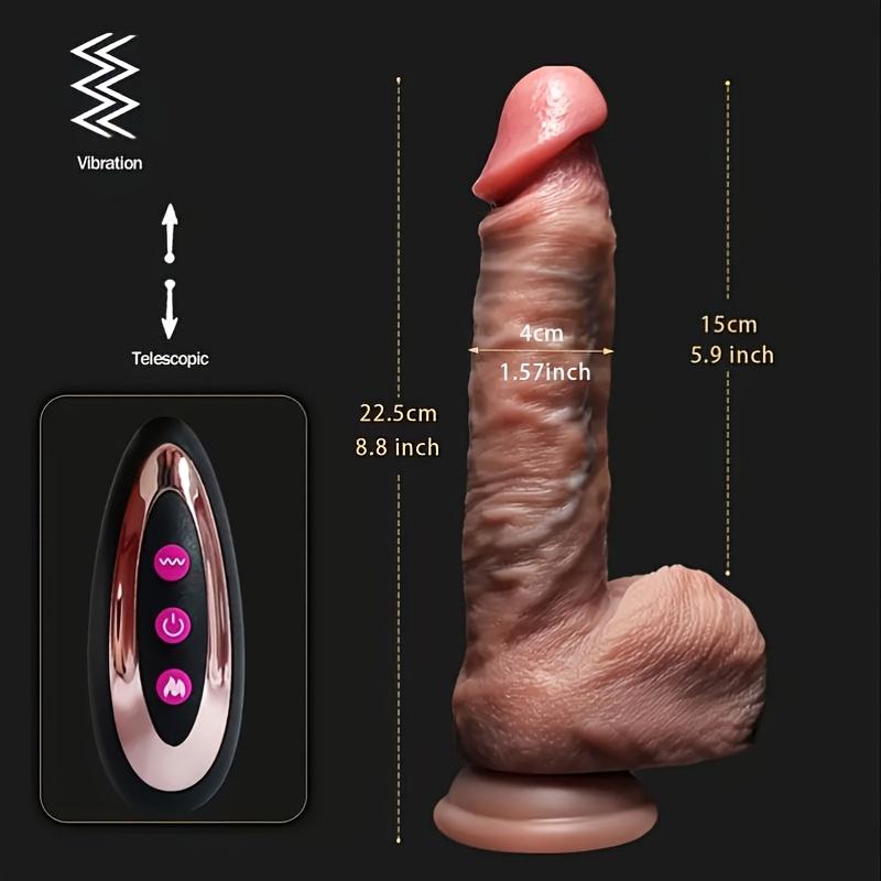 1pc 8.8-Inch Realistic Silicone Dildo with Suction Cup, Flexible G-Spot Stimulator, Hands-Free Adult Toy