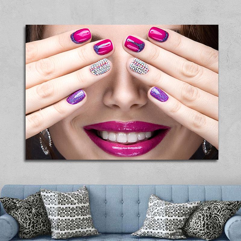 Modern Beauty Fashion Nail Art Beauty Salon Canvas Painting Unframed Posters And Print Wall Pictures For Living Room Decor