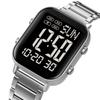Skmei Men Digital Watches Luxury Stainless Steel Strap Dual Time Zone Man Sports Bracelet Watch 30M Waterproof Male Alarm Clock