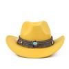 New Western Cowboy Hat Top Hat Jazz Hat Big Brim Ethnic Style Cowboy Felt Hat