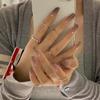 Gradient Gray European & American Fashion Ballet False Nails - Detachable, Wearable, Versatile