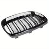 Gloss Black Front Bumper Grill Suitable for BMW 3 Series E92 E93 M3 06-09 car modification with black double line grille and double bar grille