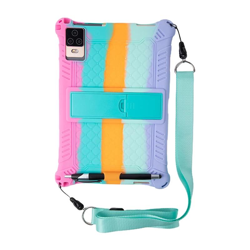10.1 Universal Case Soft Silicone Tablet Funda for 10 10.1 Inch Android Tablet PC Shockproof Stand Cover Case L 9.57in W 6.42in