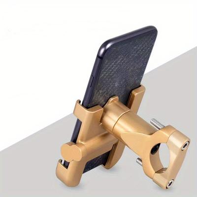 1Pc Aluminum Alloy Shock-absorbing Riding Equipment Bicycle Phone Holder Electric Bike Motorcycle Phone Clip