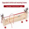 Handmade Bracelet and Necklace Braiding Device: Red Rope Holder, Wooden Frame, Jade Line, DIY Hair and Hand Rope Tool