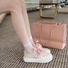 Women's shoes princess style single shoes autumn women's rubber low-top sneakers silk straps lace-up board shoes tide