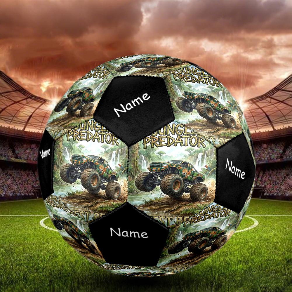Custom Name Truck Theme Size 5 Soccer Ball, Suitable for Both Indoor and Outdoor Matches, a Gift Suitable for Everyone.