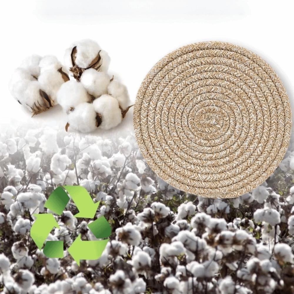 4Pcs Large Table Placemats Set 18-33cm Hot Pads Modern Woven Pot Holders  Kitchen Use