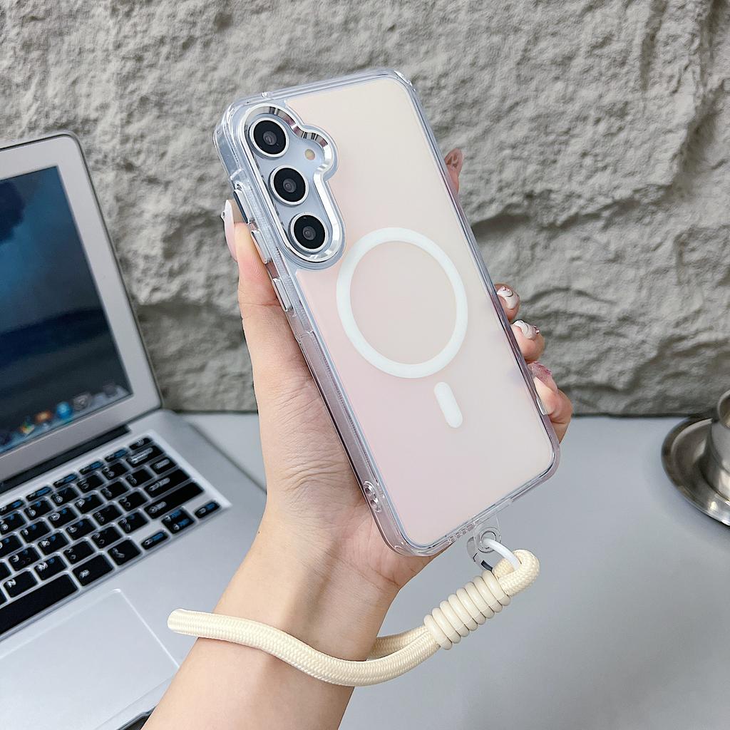 Gradient Color Magnetic Strap Case for Samsung Galaxy A17, A37, A57, A36, A56, A26, 5G A16, A06 Wireless Charging