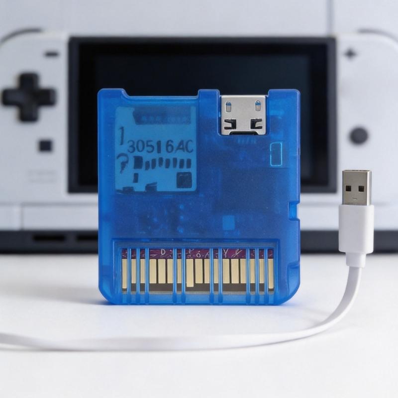 Game Reader Cartridge for Console Transparent Case Game Card Easy Firmware Update Low Power Consumption