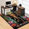 Elephant and Floral Rug for Elegant Living Rooms - Exotic Animal Design Floor Mat, Luxury Home Decor Skid resistant carpet