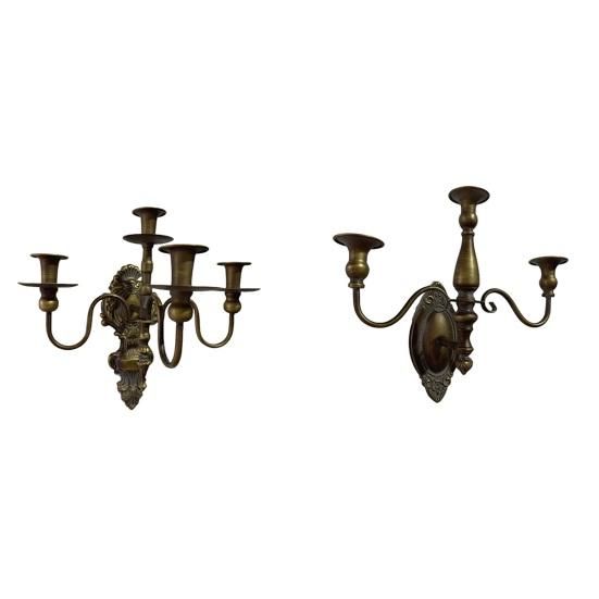 Vintage Wall Sconces Candle Holder 3/4-Arm Iron Art Taper Candle Holder Living Room Bedroom Dining Room Wall Decoration Candlestick