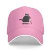 Custom Funny Halloween Cat What Baseball Cap for Men Women Adjustable Murderous Cat With Knife Dad Hat Outdoor