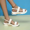 Nye sandaler kvinners store størrelse damesko tykk såle kile fiskemunn sandaler