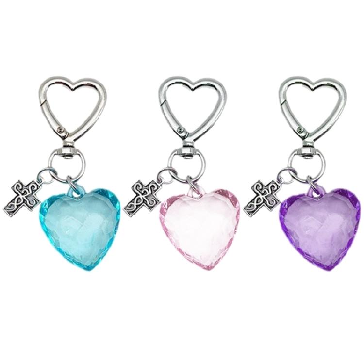 Elegant Heart Keychain Pendant Key Charm Keyring for Everyday Use and Travel