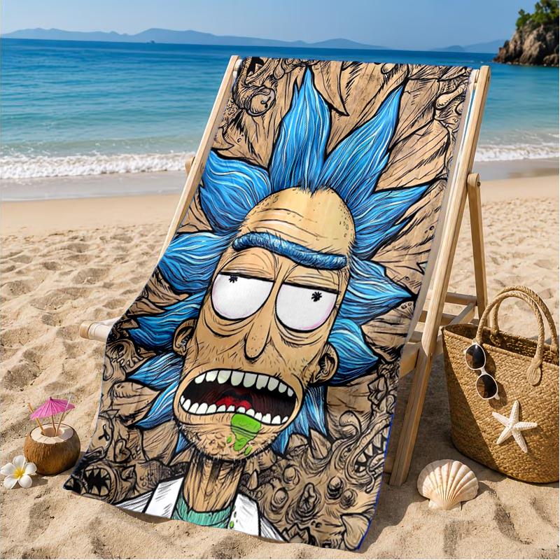 Space Adventure Rick Beach Towel, Microfiber Beach Towel, Perfect For Pool, Beach, Travel, Home Decor Beach Party Fan Gifts