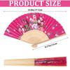 10 Pcs Hand Held Folding Fan Summer Vintage Bamboo Folding Fan Women Craft Silk