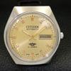 GEBRAUCHTE VINTAGE CITIZEN AUTOMATIC 8200 JAPAN HERRENUHR MIT GOLDFARBIGES ZIFFERBLATT a434854-2 R123-a434854