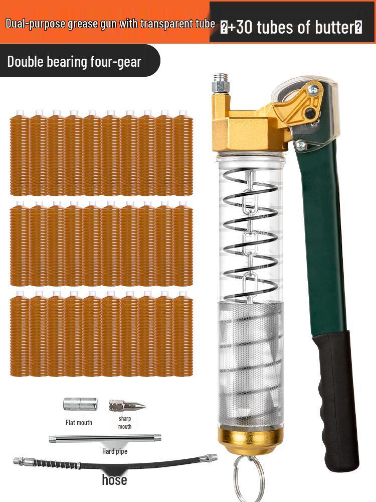 High-Pressure Dual Rod Grease Gun for Forklift & Excavator