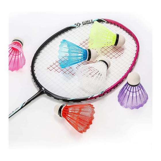 Plastic Badminton Ball Set of 12 Nylon Practice Shuttlecock for Beginners Outdoor Suitable Storage Case Included