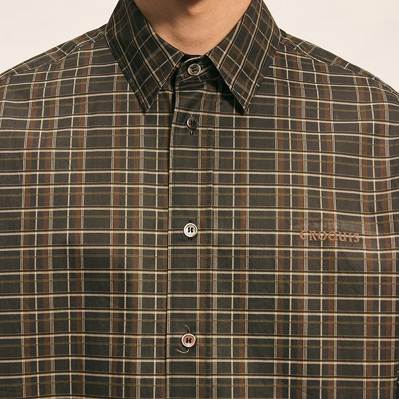 CROQUIS Men's 2025 Autumn Long-Sleeve H-Line Collared Shirt
