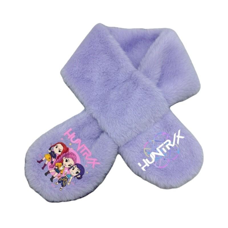 Soft Fashion Rumi Mira Zoey Printing Winter Autumn Warm Scarf Girls Purple Pink Scarves