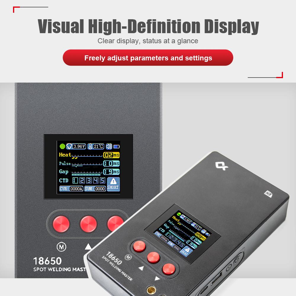 JCD Portable Handheld Intelligent Color Screen Spot Welding DIY Mini Welding Machine Reparir Tool for 18650 Battery