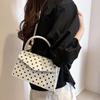 Yogodlns Korean Style Polka Dot Shoulder Bag Casual Crossbody Small Square Bag Fashion Trendy Handbag Women Work Shoulder Bag
